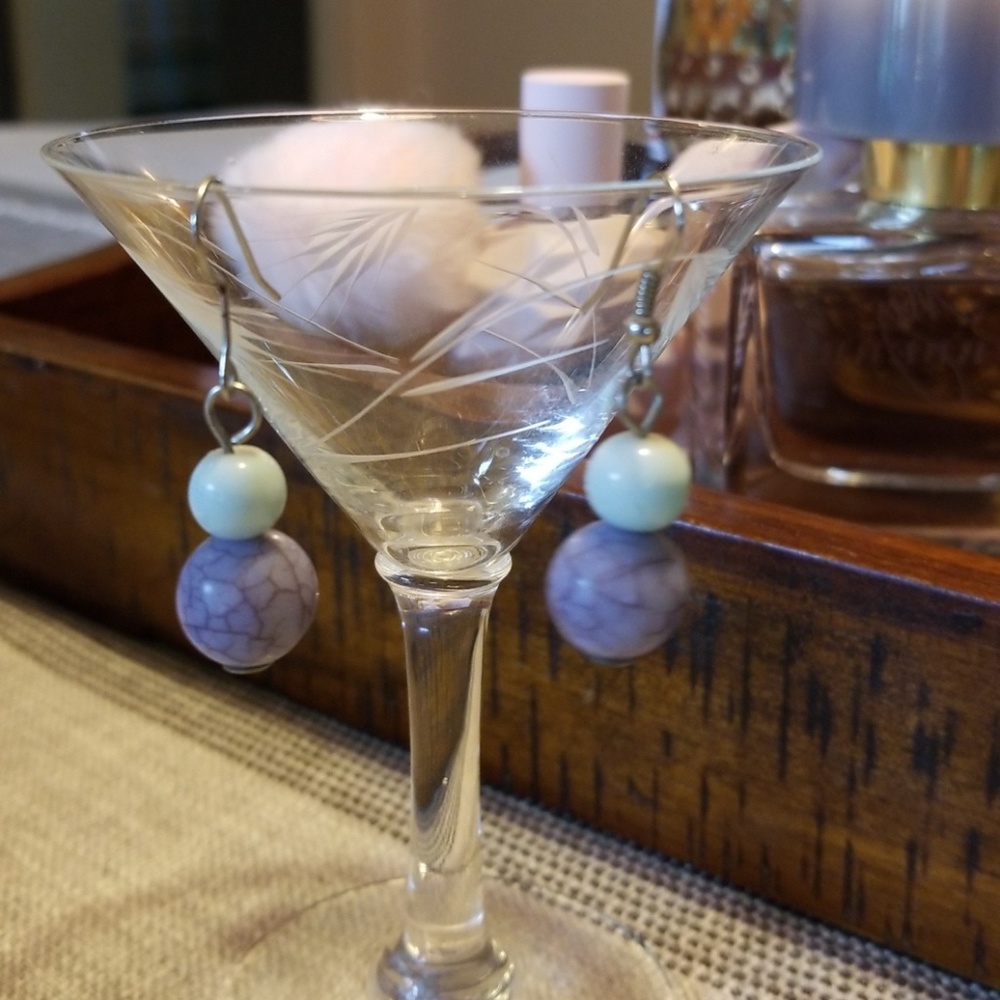 3 for $10/Blue dangle earrings